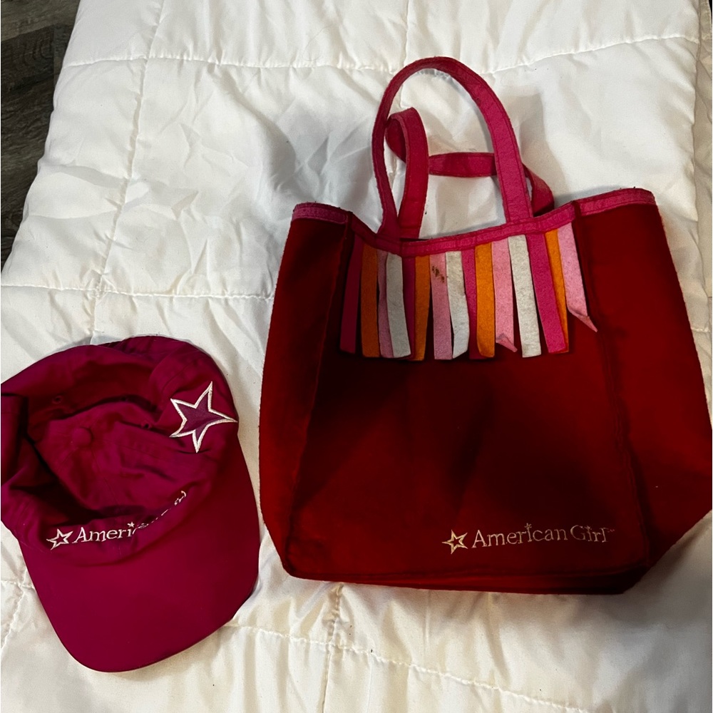 American girl hat and bag